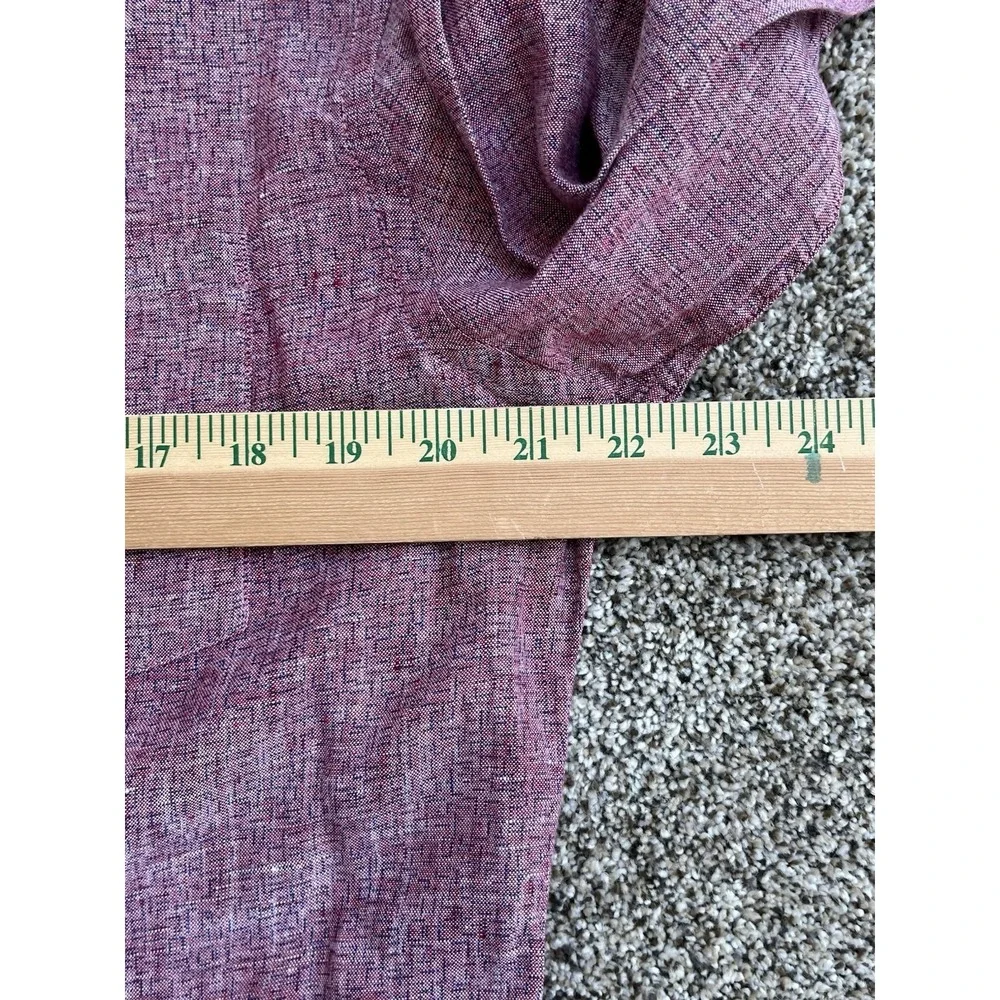 NWT Banana Republic 100% Linen Camden Fit Shirt‎ Medium M Men's Red Button Down